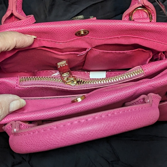 NWT BEBE EVIE SMALL SATCHEL ORCHID PINK - Picture 3 of 5
